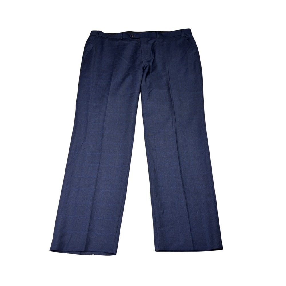 Lauren Ralph Lauren‎ Mens Blue Glen Plaid Wool Blend Dress Pants 40W x 30L
